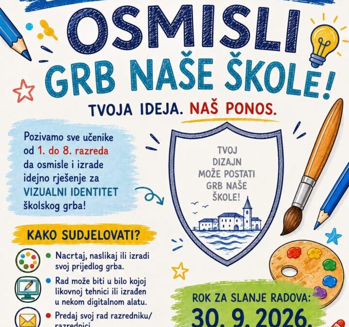 Likovni natječaj: Osmisli grb naše škole!